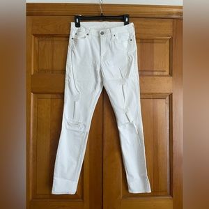 7 for all mankind - white ripped skinny jean